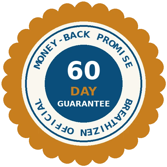 BreathiZen 60-day money-back guarantee seal