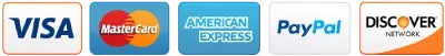 Accepted payment cards